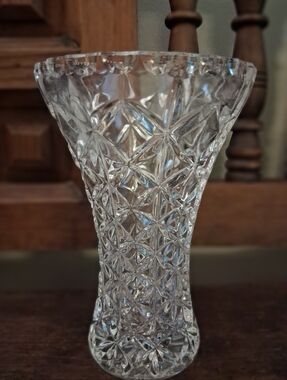 Hand Cut Lead Crystal Vase